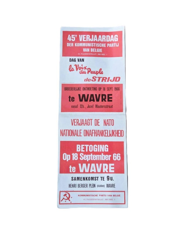 Affiche Kommunistische Partij van België.