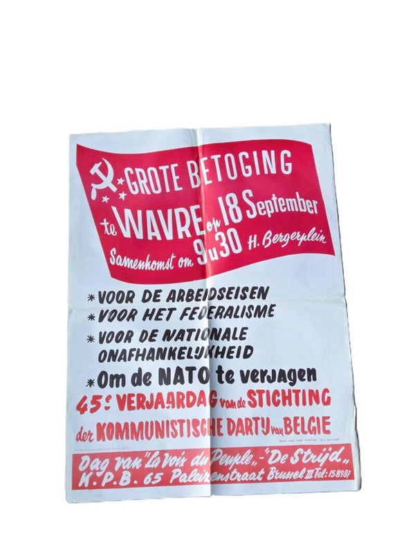 Affiche Kommunistische Partij van België.