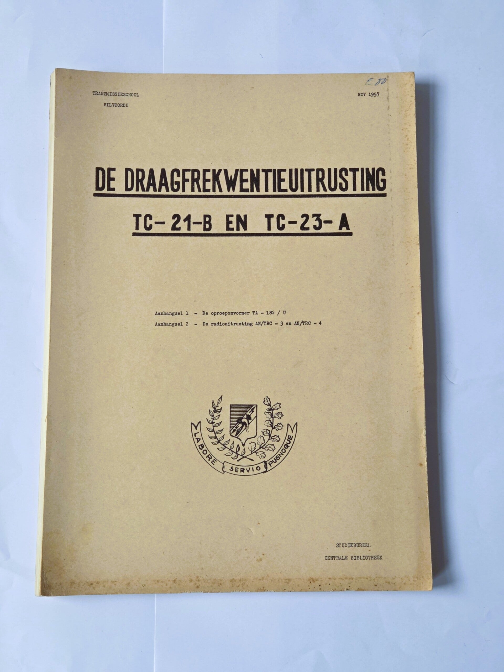 Schrift transmissieschool.