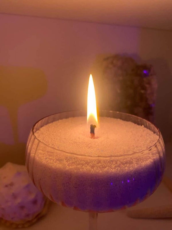 Sand wax candle