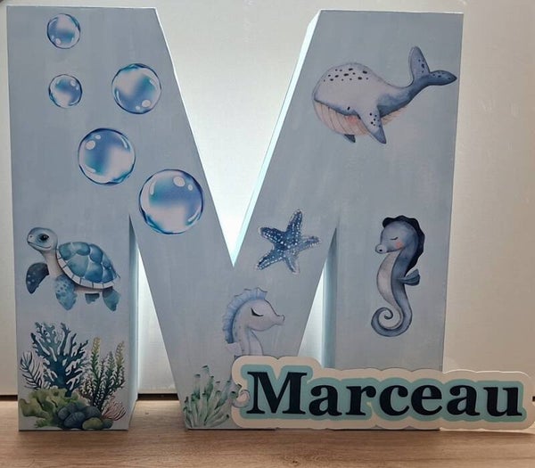Lettre 3D - Hauteur 27cm