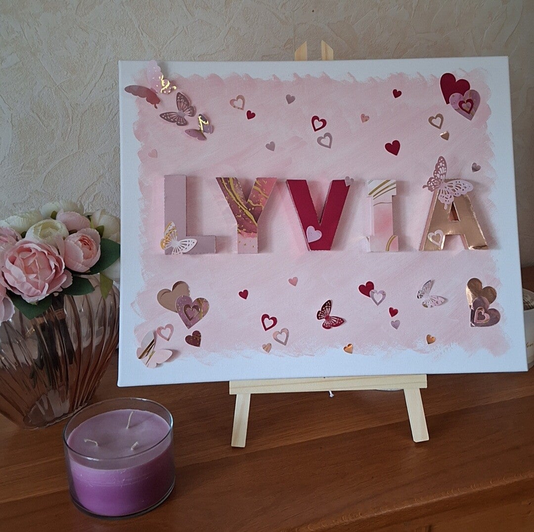 Tableau - Lettres 3D