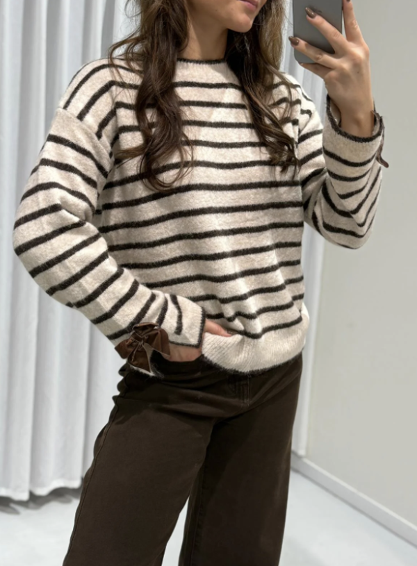 Veerle sweater - Beige/Bruin