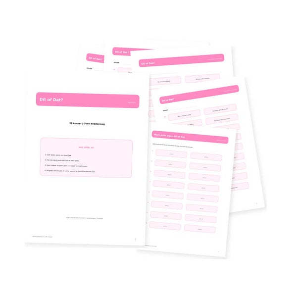 Dit of Dat? | Printable Party Spel | 36 Keuzes