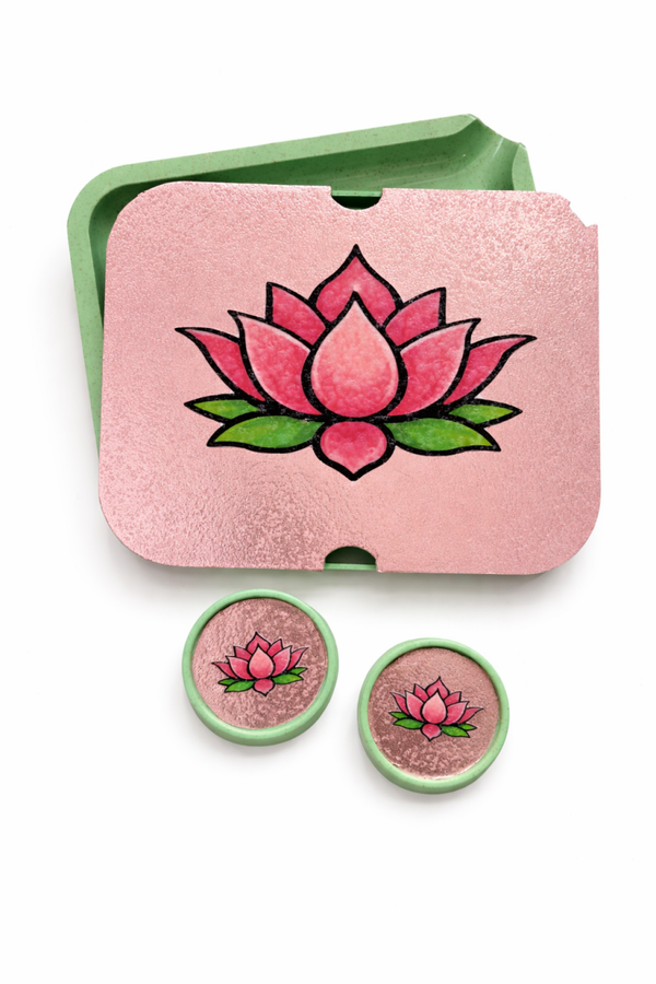 Roze Lotus Tray Set Tweede Kans
