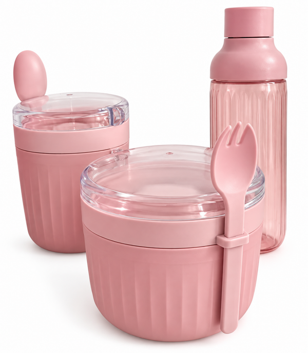 Tweede Kansje | Roze Lunch To Go Set | 3-delig