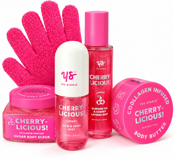 Donkerroze Cherry Selfcare Set | Body Scrub, Body Butter & Body Oil