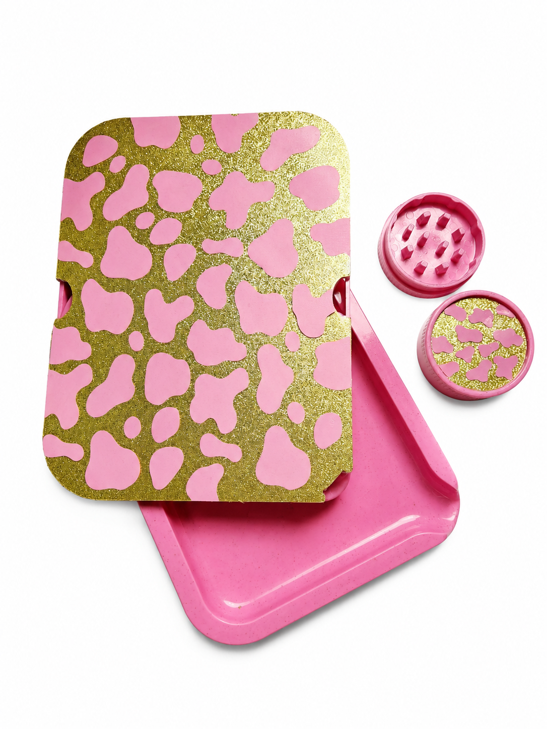 Roze Koeienprint Set Tweede Kans