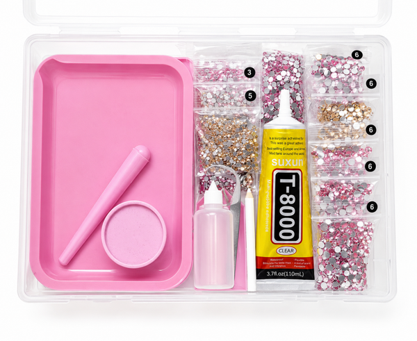 DIY Roze Strass Rolling Tray Set | Bling It Yourself