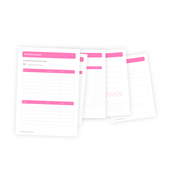 Pink Budget Planner PDF | Printable Budget Planner