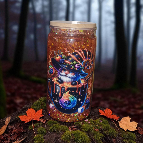 Halloween Wizard Glitter Tumblers