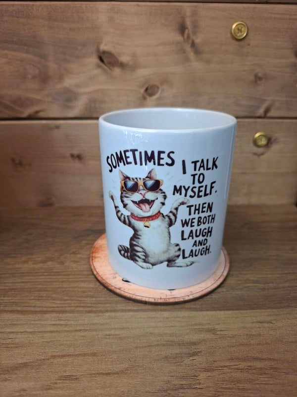 Sometimes I talk to myself mug