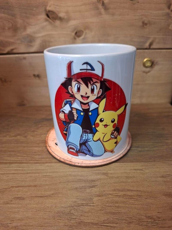 Ash and pikachu mug