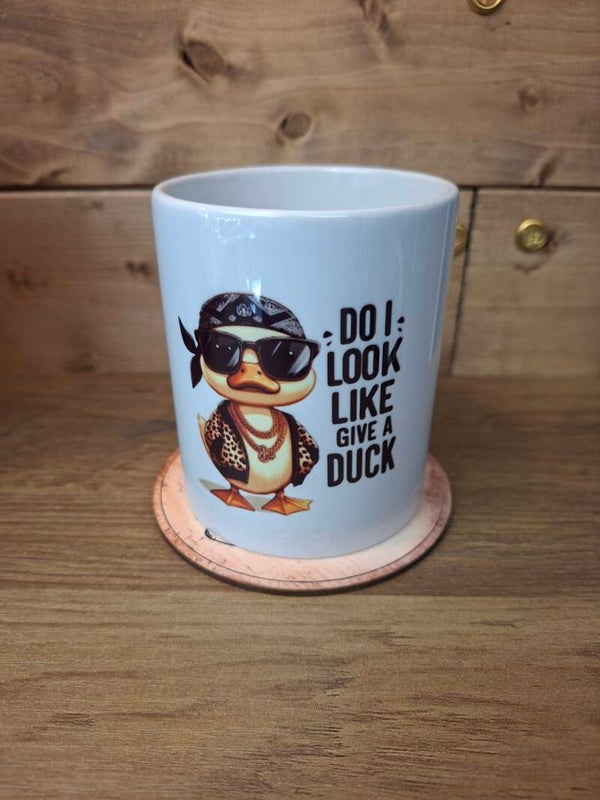 Do I look like i give a duck mug