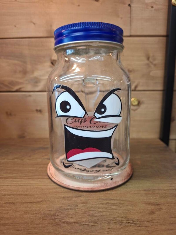 Funny faces mason jar
