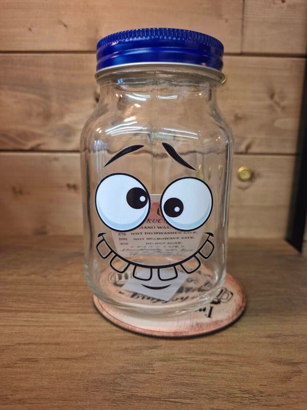 Faces mason jar
