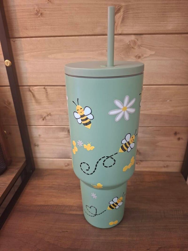 Bee metal 40oz flask