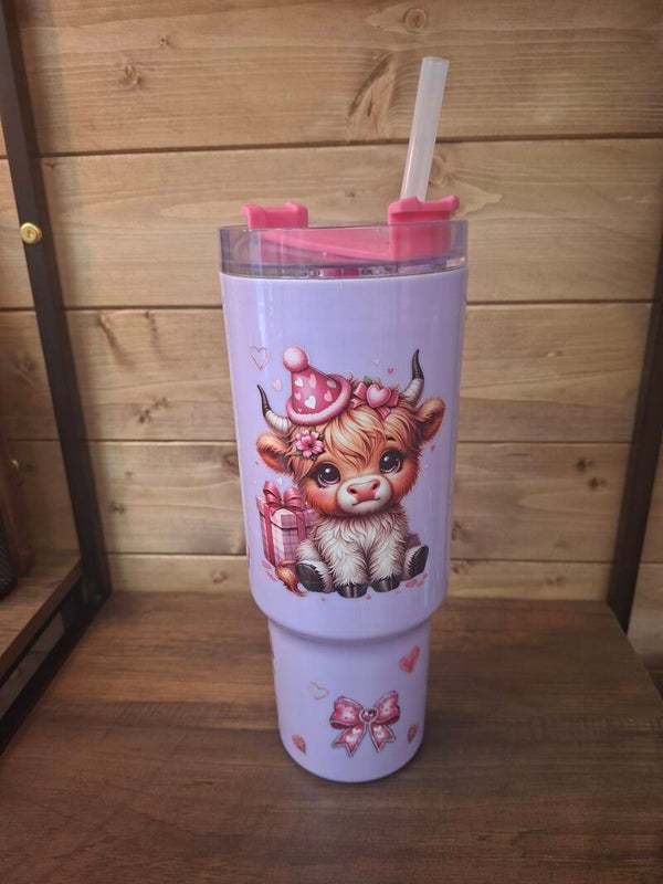 Cow 40oz plastic flask
