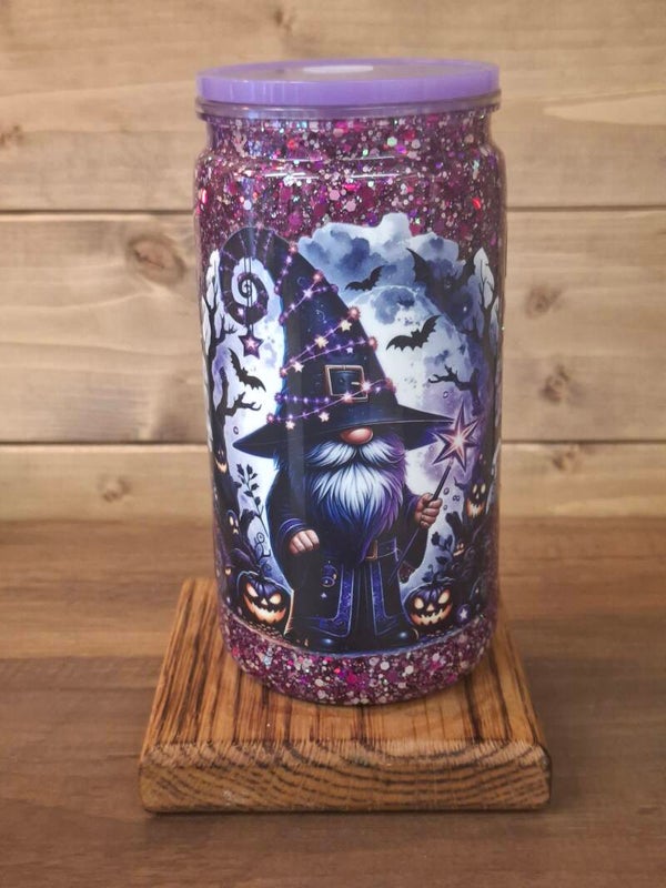 Happy Halloween glitter tumbler