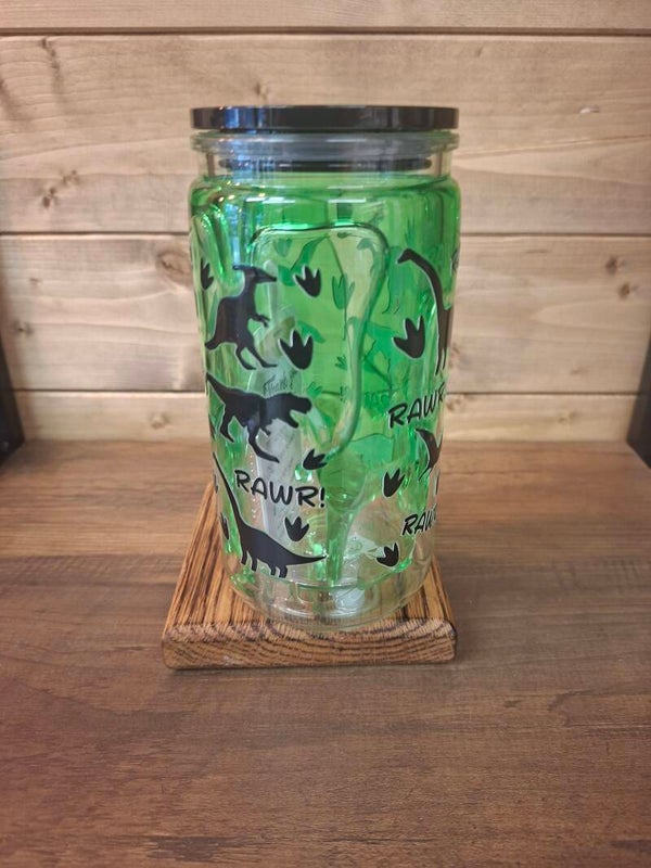 Dinosaur drip tumbler