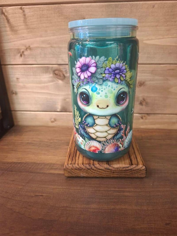 Turtle drip tumbler