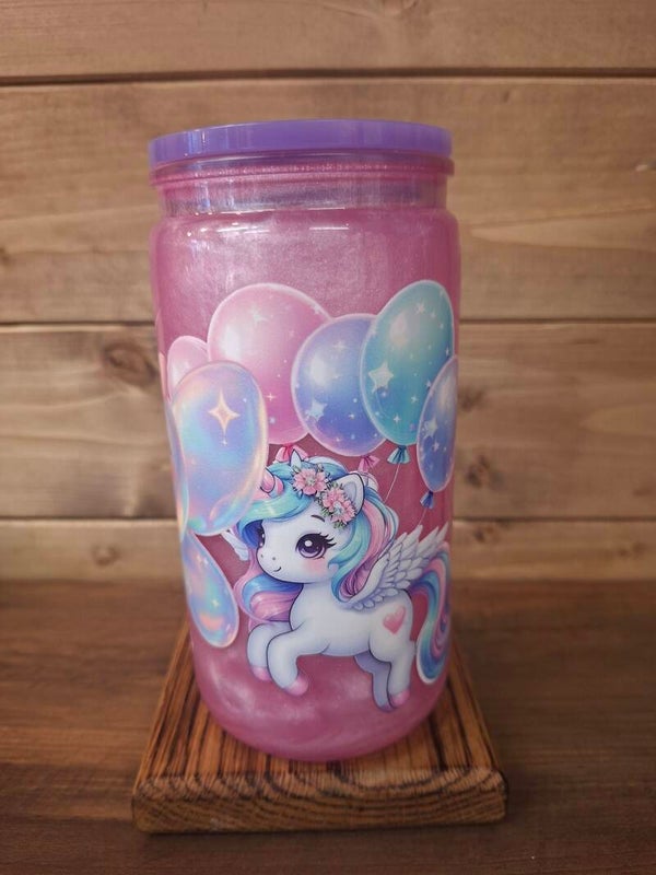 Unicorn shimmer tumbler