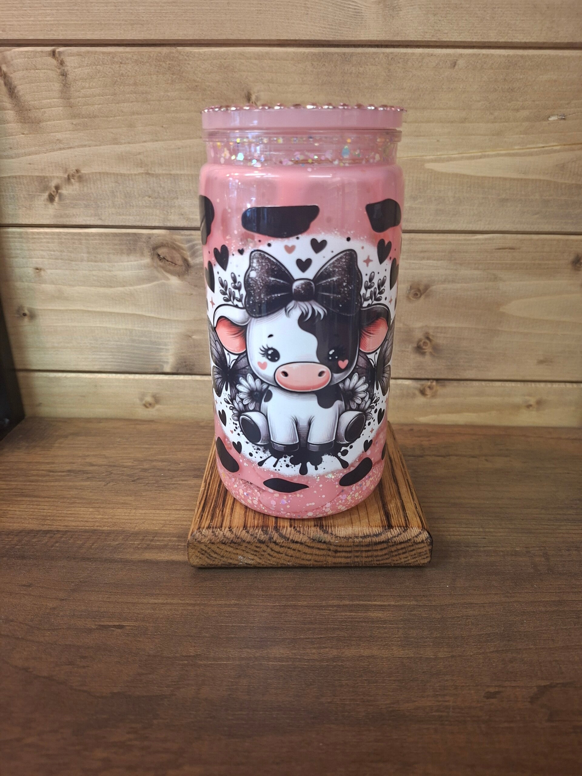 Cow lava affect tumbler