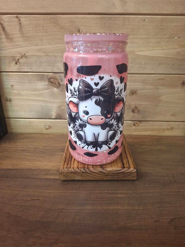Cow lava affect tumbler