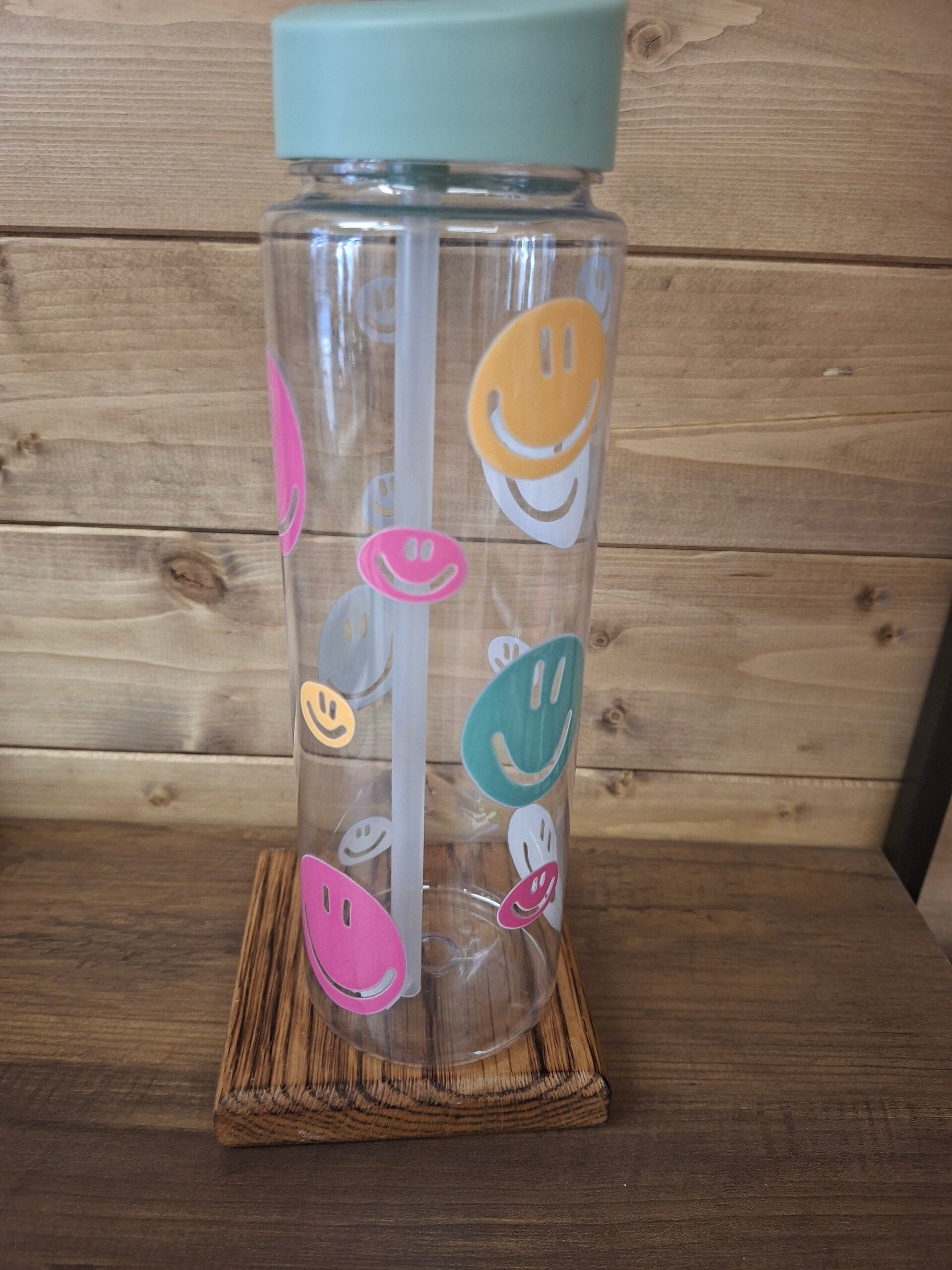 Faces water bottle