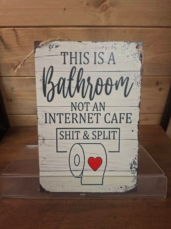 This is a bathroom sign