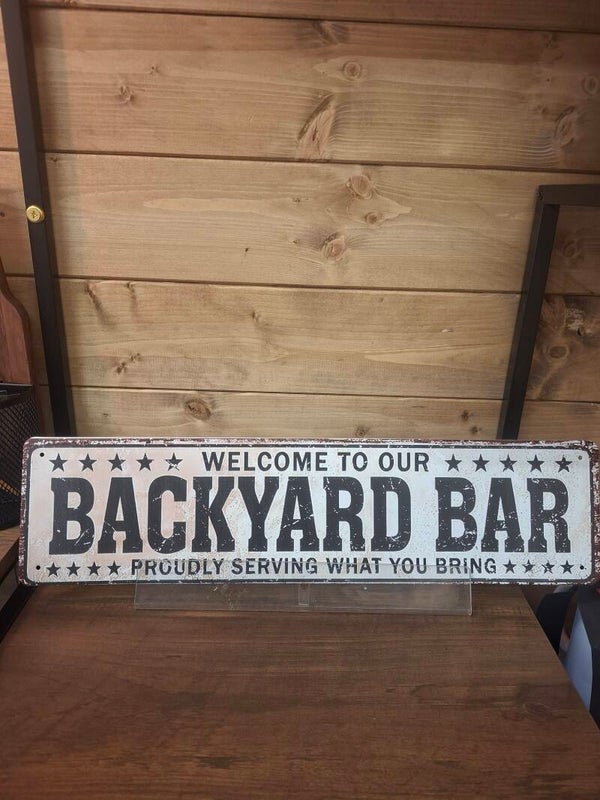 Backyard bar sign