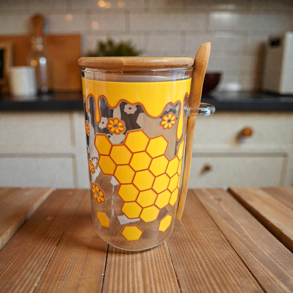 Glass Honey pot