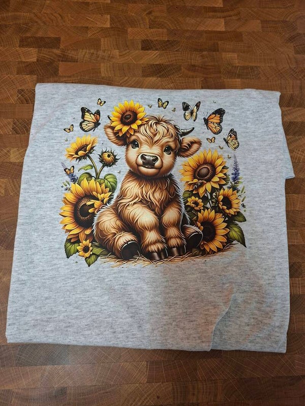 Cow and sunflower t shirt