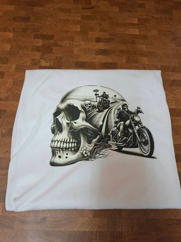 Bike and skull t shirt