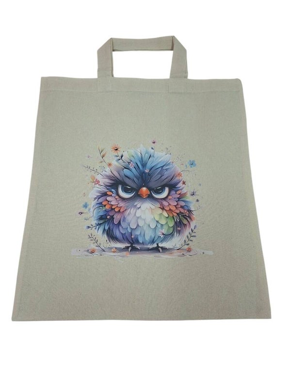 Fluffy angry bird Tote bag