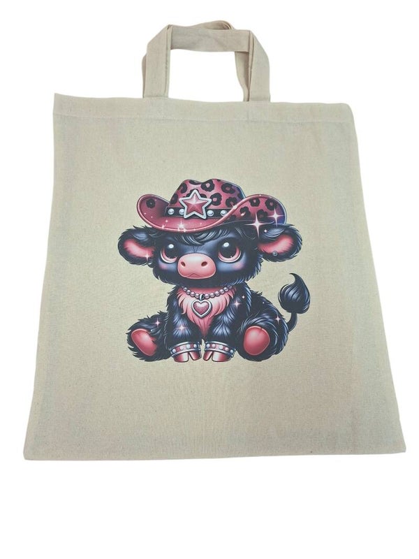 Cowboy cow Tote bag