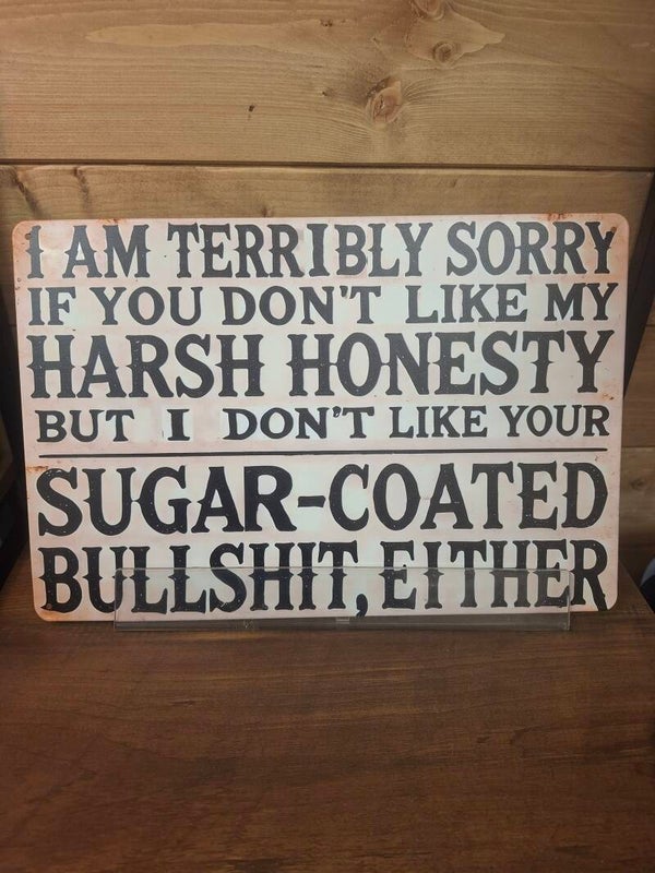 I am terribly sorry sign