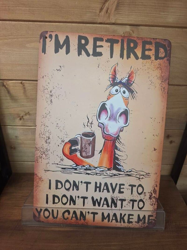 Im retired sign