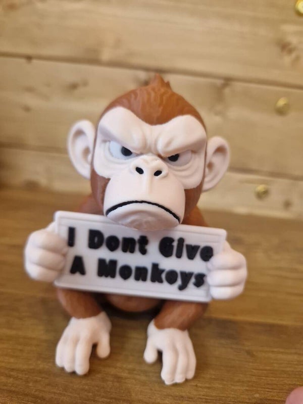 3D printed I dont give a monkey