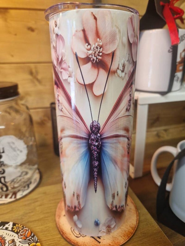 20oz butterfly flask