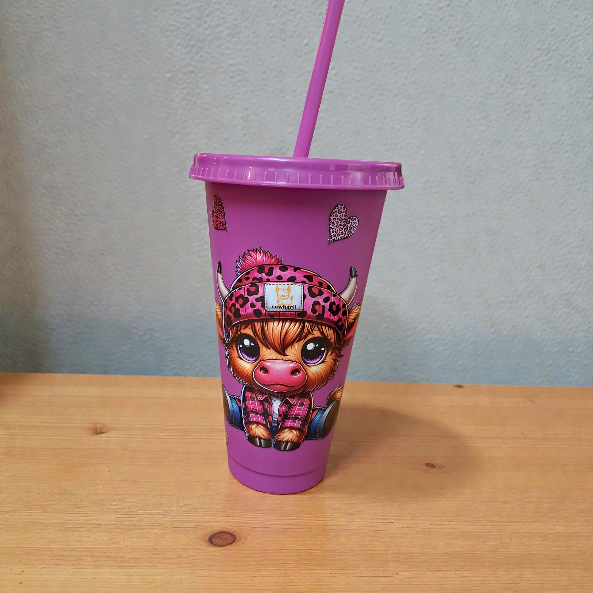 Highland cow 20oz tumbler with lid