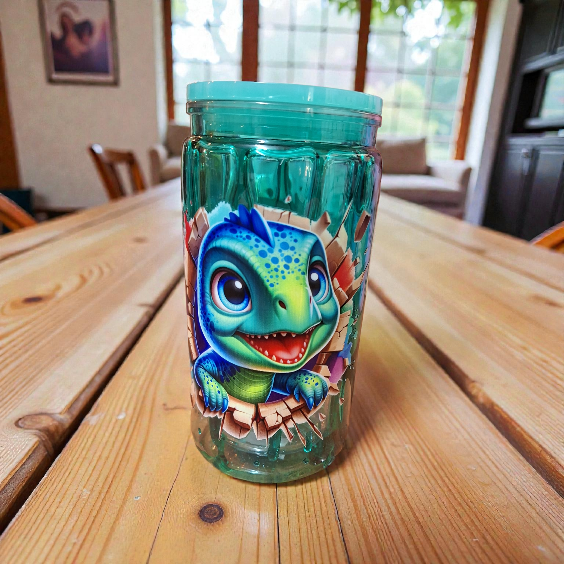 Dinosaur drip tumbler