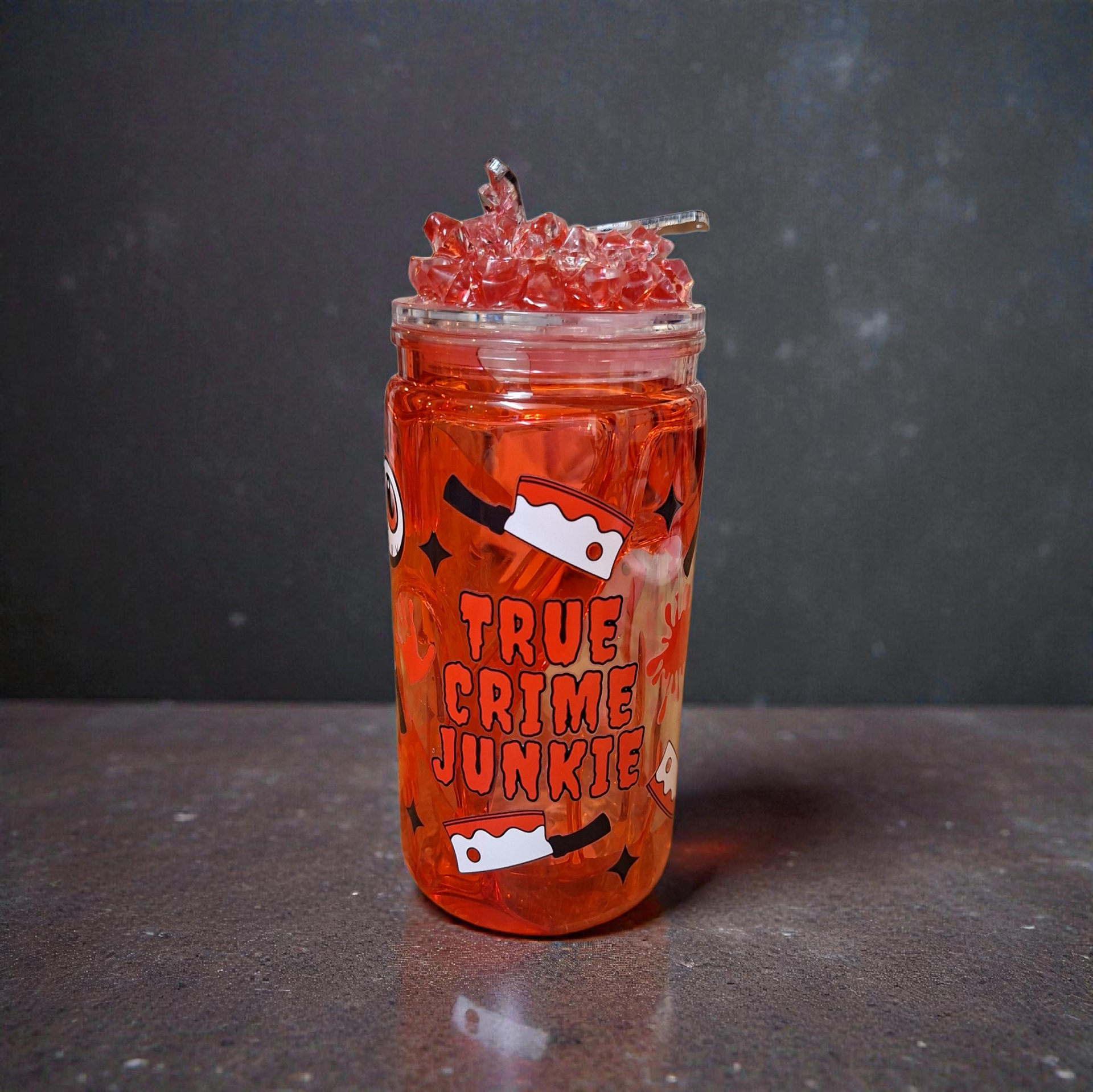 True crime junkie drip tumbler