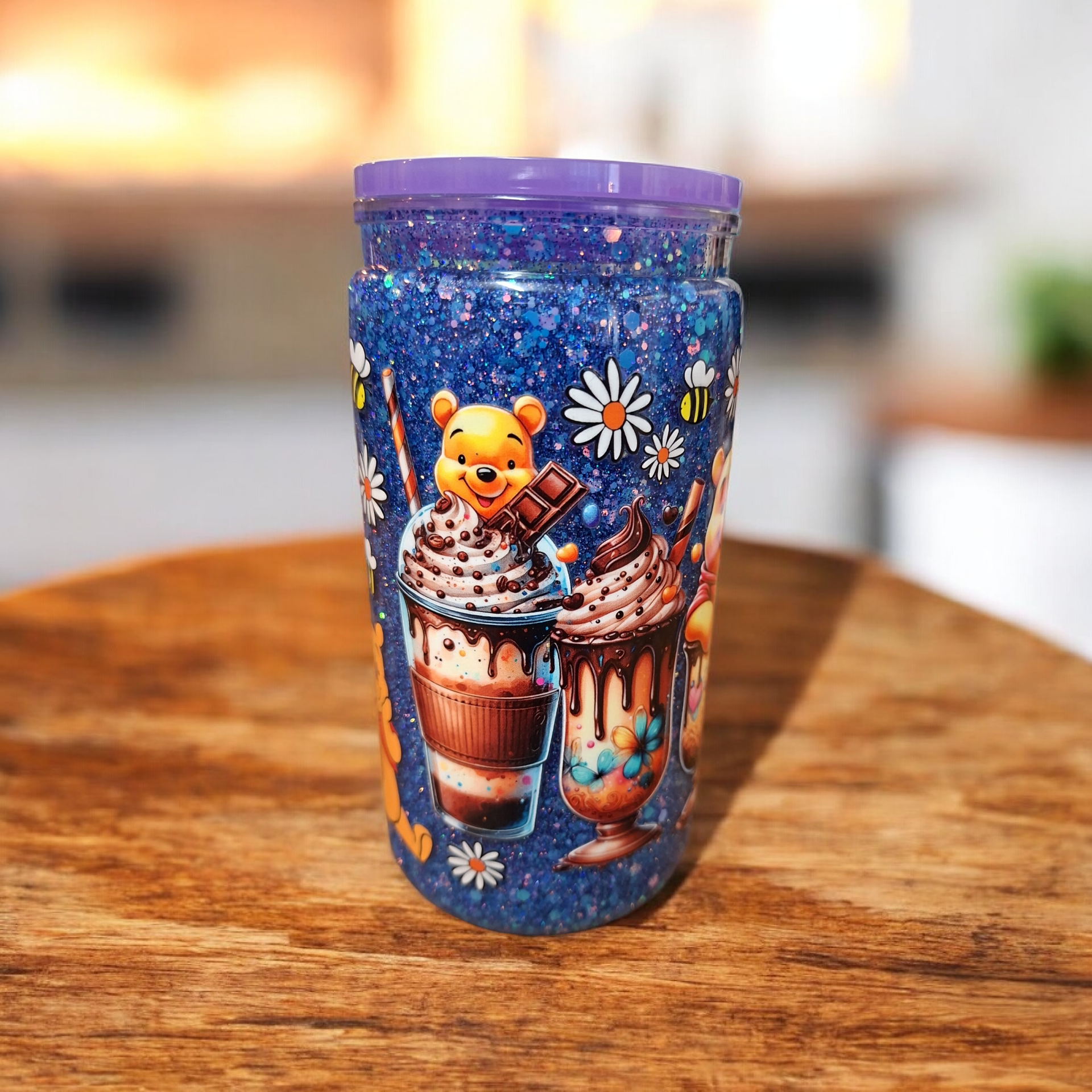 Winnie glitter tumbler