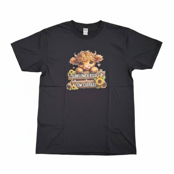 Sunflower kisses and cow cuddles T shirt