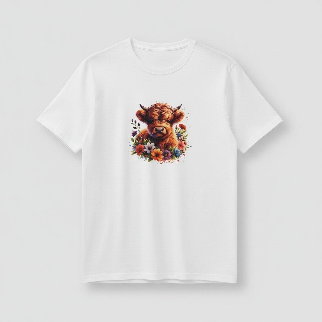 Cow and flowers T shirt
