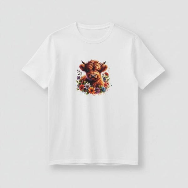 Cow and flowers T shirt