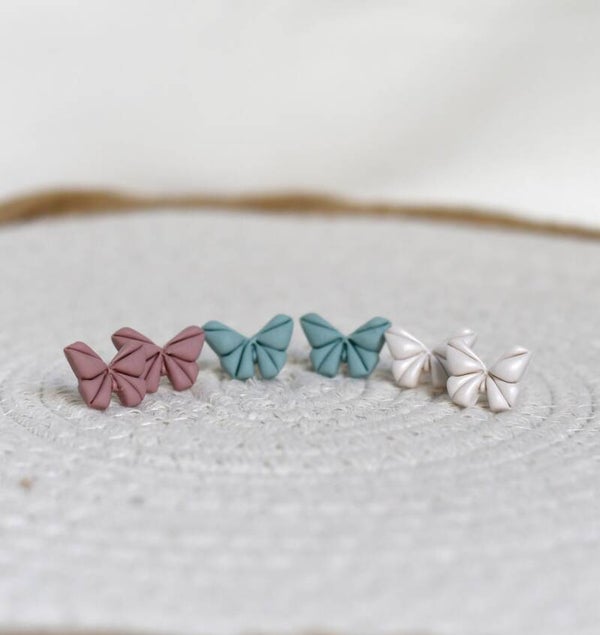 Lucienne ✨ oorbellen – Origami vlinder in zachte tinten