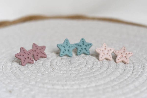 Celine✨  oorbellen – Origami zeester in zachte tinten