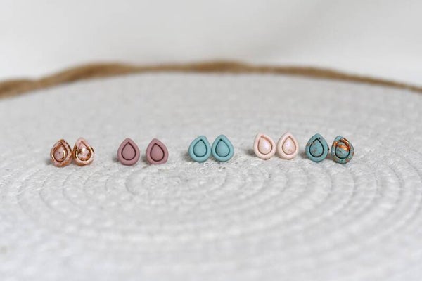 💕Nanou (druppel) 💕 Polymeerklei Oorknopjes